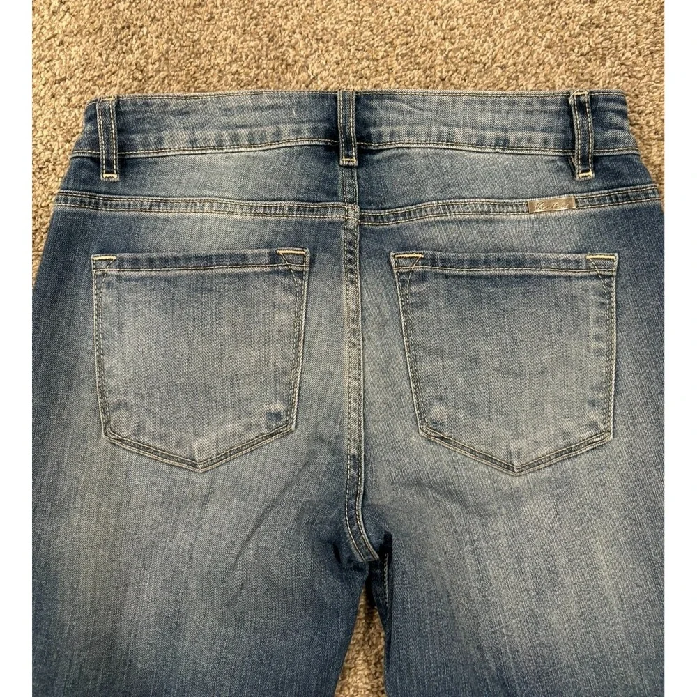KanCan‎ Jeans Women's 5/26 Blue Denim Distressed Medium Wash Cotton Frayed Hem